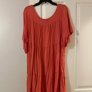 Orange tiered Torrid dress 4X